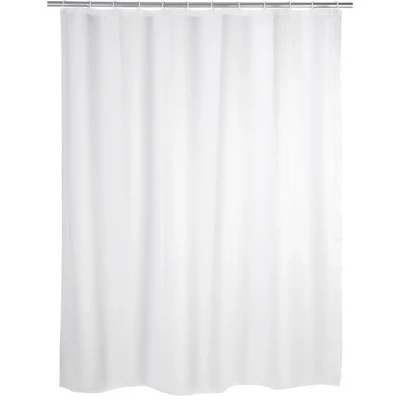 Imagen de WENKO Cortina de ducha Unicolor blanca impermeable Blanco