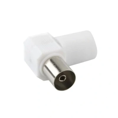 Imagen de Base aérea TV acodada 9,5mm, hembra retráctil, ideal para conexiones de audio y video en espacios reducidos.