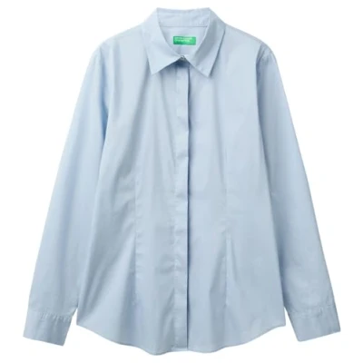 Imagen de United Colors of Benetton Stretch Blend Camisa, Mujer, Talla: XL, Blue