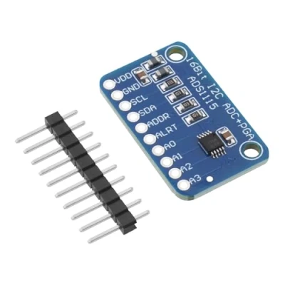 Imagen de eMagTech 1 Pc ADS1115 ADC 16 Bit 4 Canales Módulo Convertidor Analógico A Digital Placa de Desarrollo Compatible con Raspberry Pi