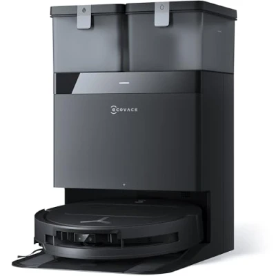 Imagen de ECOVACS DEEBOT T50 Omni Robot Aspirador y mopa, 15.000Pa, Cepillo Lateral Extensible, ZeroTangle 2.0, estación Todo en uno, mopa con Agua Caliente a 75℃ lultrafino de 81mm, Negro