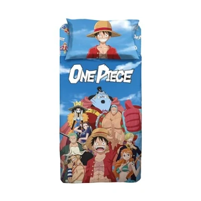 Imagen de hermet One Piece Juego de sábanas para Cama Individual, sábana encimera, Bajera, Funda Almohada, 100% algodón, Producto Oficial