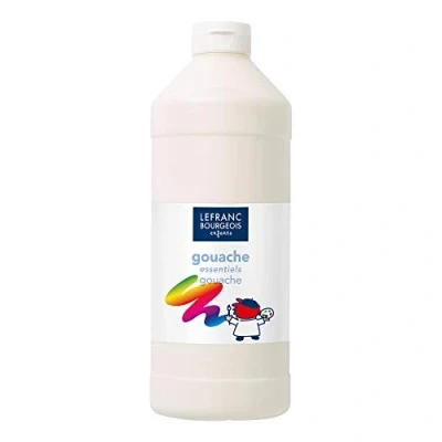 Imagen de Lefranc Bourgeois Gouachefarbe, auf Wasserbasis Niños Gouache, Blanco, 1 l (Paquete de 1), 1000