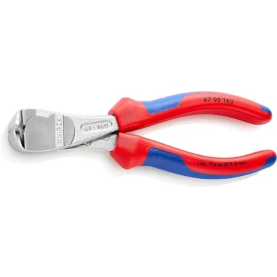 Imagen de Knipex Alicates de corte frontal fuerza cromado, con fundas multicomponentes 160 mm 67 05