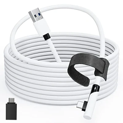 Imagen de Tiergrade cable de enlace 5M compatible con Meta Quest 3/Quest 2/Pro, PICO4/Pro, PC transferencia datos 5 Gbps, USB 3.0 a tipo para auriculares VR y juegos