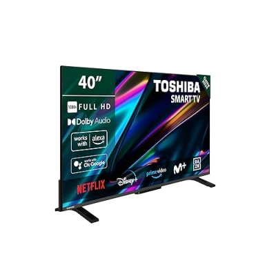 Imagen de TOSHIBA 40LV2E63DG Smart TV de 40&quot;, con Resolución Full HD (1920 x 1080), HDR, Compatible Asistente Voz Alexa y Google, Bluetooth