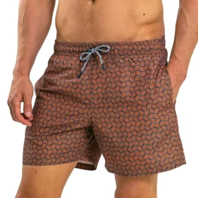 Imagen de RIPT Essentials Bañador para Hombre Shorts de Baño con Protección Solar UV 50 Secado Rápido, Estampado Remolino Naranja, L