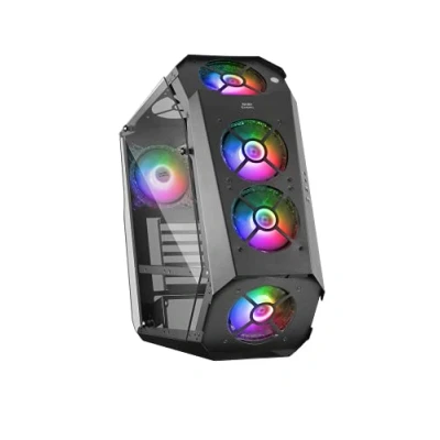 Imagen de Caja MARS Gaming MC51 PC ATX Doble Cristal Templado 5xVentilador RGB Negro