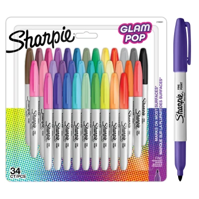 Imagen de Sharpie Rotulador Permanente Fino Glam Pop 34pc