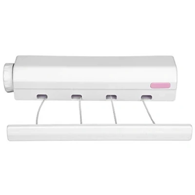 Imagen de Colgador de Cuerda para Secar Ropa, Tendedero Extensible Pared, Retractil Pared Exterior, Retráctil Exteriores Ropa Telescópico Montado en la Tendederos Plegables