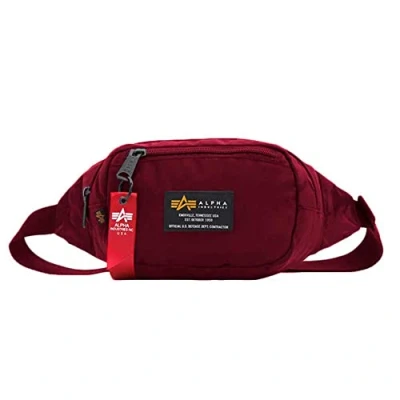 Imagen de Alpha Industries CREW Waist BAG Unisex Riñonera, Talla: One Size, Burgundy
