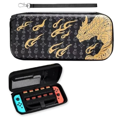 Imagen de estuche compatible con Nintendo Switch y OLED Lindo rígido de transporte Funda protectora almacenamiento para 10 juegos consola accesorios 2