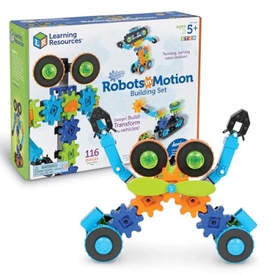 Imagen de Learning Resources Robots en movimiento de Gears Gears, STEM, juguete con engranajes,robot, niños 5+ años edad