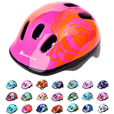 Imagen de Casco Bicicleta Bebe Helmet Bici Ciclismo para Niño Cascos Infantil Patinete Montaña BMX Carretera Skate Patines monopatines MV6 2 (S(48 52cm), Big Flower)