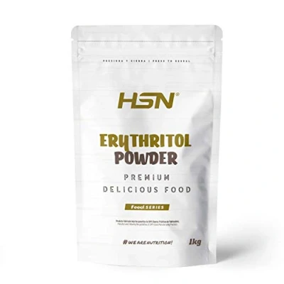 Imagen de Eritritol de HSN ¡La Mejor Alternativa al Azúcar! Edulcorante Natural Bajo En Calorías Endulzante para Recetas Fitness Vegano, Sin Gluten, Lactosa, Polvo, 1 Kg