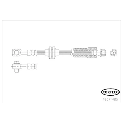 Imagen de CORTECO 49371485 Latiguillos de Freno 425 OPEL: Astra J Hatchback