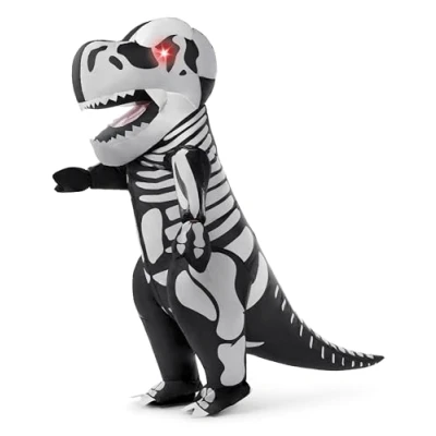 Imagen de Spooktacular Creations inflable de Halloween disfraces esqueleto dinosaurio cuerpo entero T Rex Adulto Unisex un tamaño