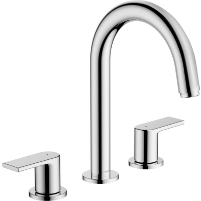 Imagen de hansgrohe Vernis Shape Mezclador de lavabo 3 agujeros con vaciador automático, cromo, 71563000