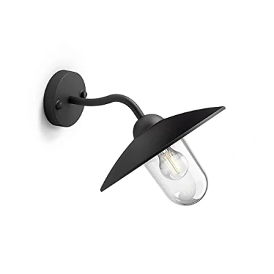 Imagen de Philips myGarden Hammock Aplique de exterior, casquillo E27, 60 W, aluminio, color negro, diseñado para jardines y patios