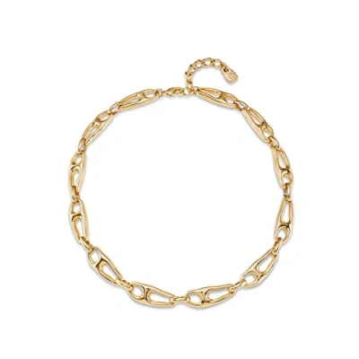 Imagen de UNO de 50 Collar corto bañado en oro 18k y eslabones pequeños