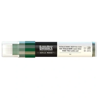 Imagen de Liquitex Rotulador de Pintura acrílica, Punta Ancha, Verde ftalo (Sombra Azul), 15 mm
