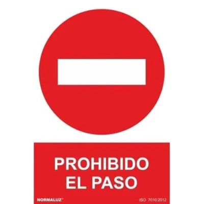 Imagen de Normaluz RD40617 Señal Adhesiva Prohibido El Paso Adhesivo de Vinilo 20x30 cm con CTE, RIPCI