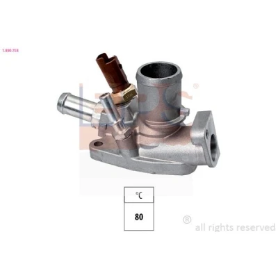 Imagen de EPS 1.880.758 Termostato, refrigerante 80 Made in Italy OE Equivalent con junta FIAT: BRAVO 2, 500X, Tipo Familiar, ALFA ROMEO: MiTo