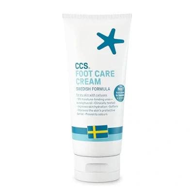 Imagen de CCS Professional Crema para pies talones agrietados y piel seca 175 ml con 10% de urea aceite eucalipto Hidrata suaviza la dura áspera callos
