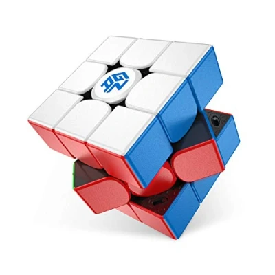 Imagen de GAN 11 M Pro Cubo Mágico Magnético 3x3 de Profesional Speed Cube,con 64 Imanes/3 Intensidades Magnéticas/6 Niveles Elasticidad,Puzzles Adultos Niños Principiantes (Frostred Surface/Interior Negro)