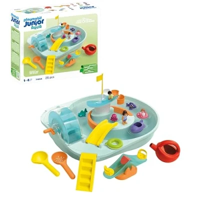 Imagen de PLAYMOBIL Junior Aqua 71654 Juego de Aventuras acuáticas, Incluye Adorable pez, Juguete sostenible Hecho plásticos a Base Plantas, Juguetes para niños Partir 1 año
