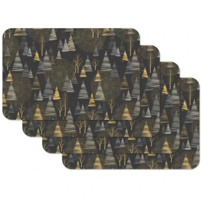 Imagen de Venilia Juego de 4 manteles Individuales Dorados para Comedor, Posavasos Navidad, fáciles Limpiar, Aptos Alimentos, 45 x 30 cm, 59129