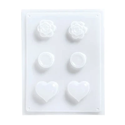 Imagen de Rayher Molde de fundición: perillas, Madera, Colores Variados, 3 Motives, 4 5,5cm, Size: 23,2x18,3cm
