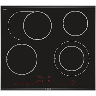 Imagen de Bosch Placa eléctrica PKN675DP1D Serie 8 (autosuficiente)/60 cm/negro/ComfortProfil/DirectSelect Premium/17 niveles de potencia/PowerBoost/Seguridad para niños/indicador consumo energía/reinicio