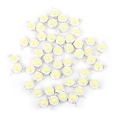 Imagen de Fdit 50 Piezas Chip LED de Alta Potencia Intensidad súper Brillante Blanco cálido 3000 3500K frío 6000 6500K Componentes del emisor luz Diodo 1 W Bombilla(1#)