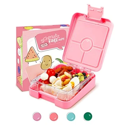 Imagen de schmatzfatz Easy Fiambrera Infantil, Caja bento con Compartimentos Variables, táper (Verde)