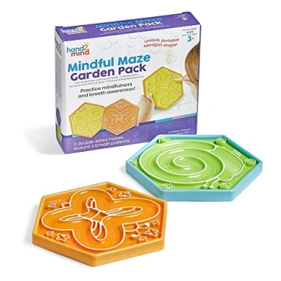 Imagen de Learning Resources Pack calmantes de Jardines, laberintos para Seguir con el Dedo, Conciencia Plena niños, Juguetes terapéuticos Juegos sensoriales, (Set 2) (95418)