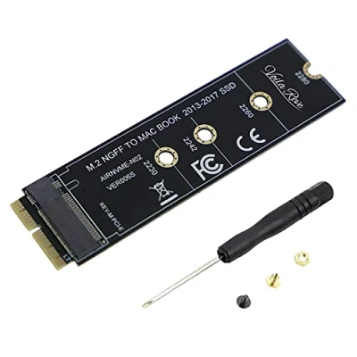 Imagen de Voila Reve Adaptador convertidor M.2 NVME SSD para MacBook Air Pro Retina de 2013 a 2017, NVME/AHCI SSD, actualización A1465, A1466, A1398, A1502