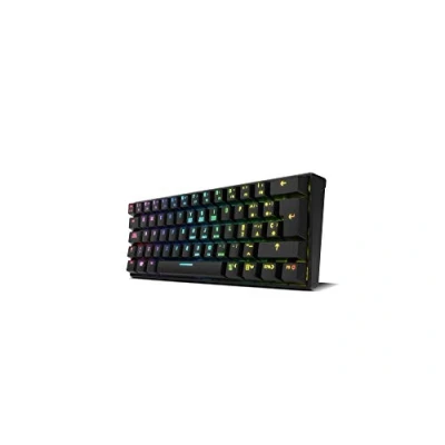 Imagen de Teclado gaming Krom Kluster RGB, Bluetooth, USB, Retroiluminación Mecánico, Diseño mini, Negro