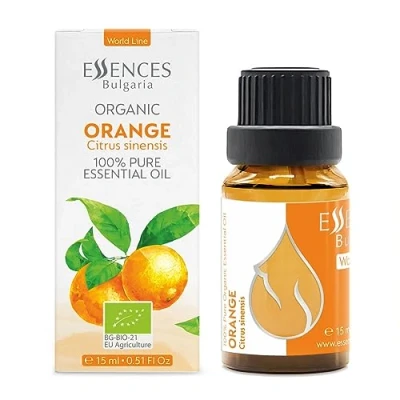 Imagen de Essences Bulgaria Aceite Esencial de Naranja Orgánico 15ml Citrus sinensis 100% Puro y Natural Sin diluir Grado Terapéutico Aromaterapia Cosméticos Libre crueldad OGM Vegano