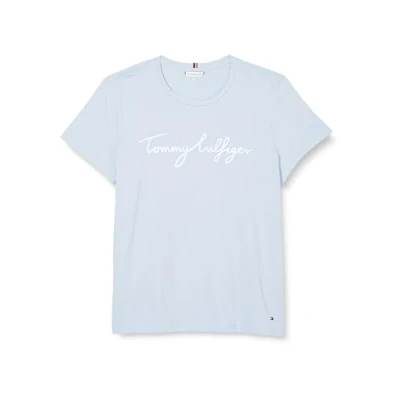 Imagen de Tommy Hilfiger Signature TEE Camiseta estampada, Mujer, Talla: XXS, Breezy blue