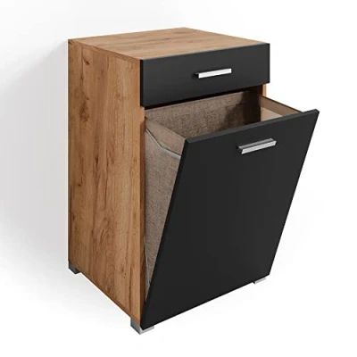 Imagen de Vicco Mueble de baño Matteo, Antracita/Roble Dorado, 50 x 78.5 cm