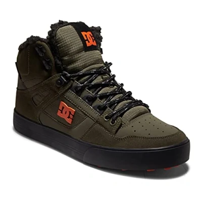 Imagen de DC Shoes PURE Unisex Botines con cordones, Talla: 38.5, Dusty olive/orange Piel/tela