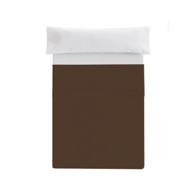 Imagen de Donegal Collections Sabana Encimera Cama 180, Color Marrón. Ropa de Microfibra Extra Suave 50% Algodón Poliéster, Sin Arrugas y Alta Durabilidad Confort