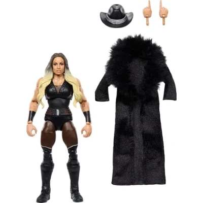 Imagen de Mattel WWE Elite Figura de acción y accesorios, Trish Stratus coleccionable 6 pulgadas con 25 puntos articulación, aspecto realista manos intercambiables