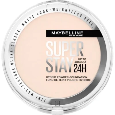 Imagen de Maybelline New York Superstay Híbrido 24H Base de Maquillaje en Polvo, Súper Cobertura, Ligera, Hasta 24H, Tono 03