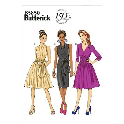 Imagen de Butterick B5850 Patrones de Costura (Vestidos para Mujer, 4 Modelos, en inglés y alemán)