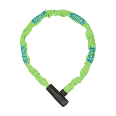 Imagen de ABUS Candado de cadena Steel O Chain 5805K acero para bicicletas Nivel seguridad 5 75 cm Amarillo/Verde
