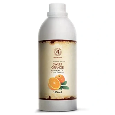 Imagen de Aceite Esencial Naranja 1000ml 100% Puro &amp; Natural Brasil Efecto Contra Celulitis Mejor para Belleza Aromaterapia Masaje Baño Difusor Buen Sueño