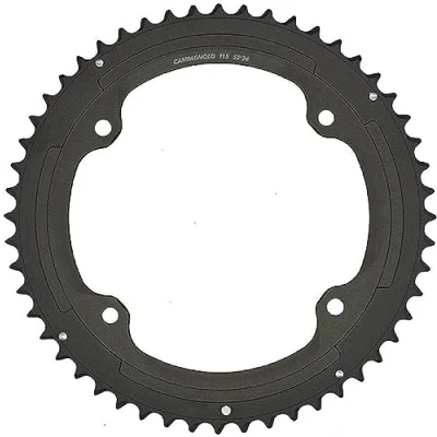 Imagen de Campagnolo Super Record Plato, 4 Brazos, 52, Unisex, Negro, 52T