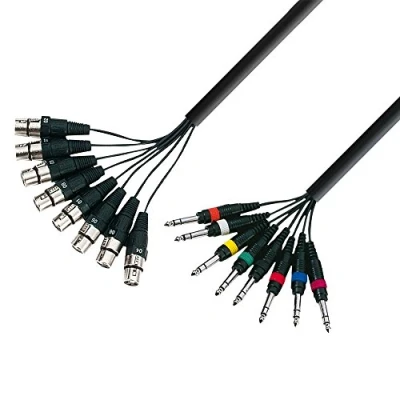 Imagen de Adam Hall Cables 3 STAR L8 FV 0500 Manguera de Cable 8 XLR hembra a Jacks 6,3 mm estéreo 5 m